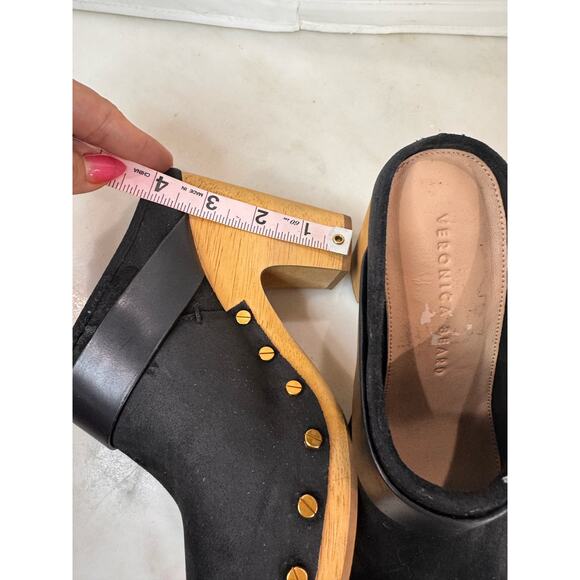 Veronica Beard black Dacey Suede Mule Clogs size 5.5 - Picture 5 of 10